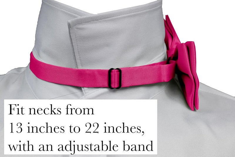 Trilece Bow Ties for Men - Mens Solid Color Formal Pre Tied Bowtie and Pocket Square Sets - Mens Bowties Bow Tie Sets - Image 3